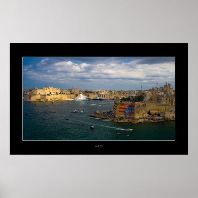 Valletta Harbour (Island of Malta) Poster (Front)