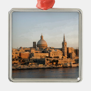 Valletta, Malta at dusk Metal Ornament