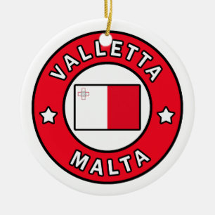 Valletta Malta Ceramic Ornament