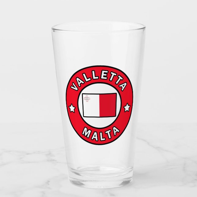 Valletta Malta Glass (Front)