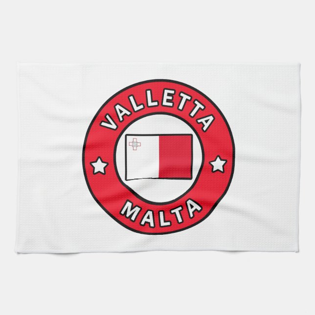Valletta Malta Kitchen Towel (Horizontal)