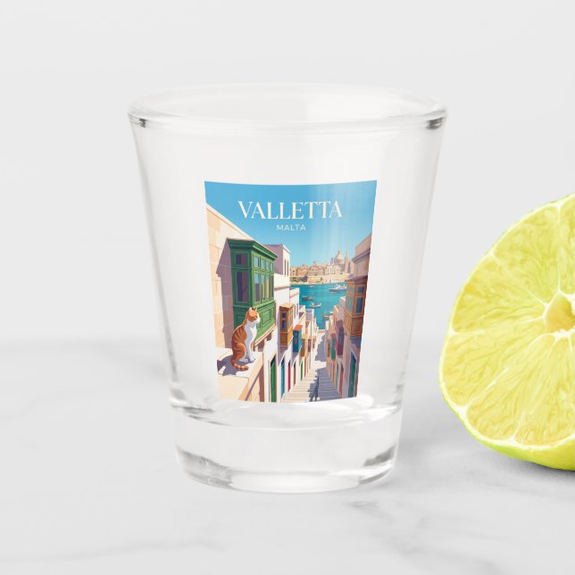 Valletta Malta Shot Glass (Front)