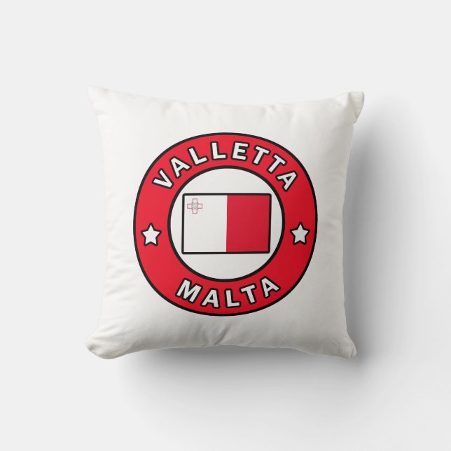 Valletta Malta Throw Pillow (Front)