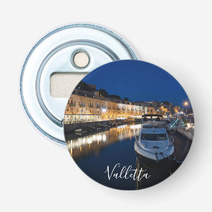 Valletta waterfront district with small harbor bottle opener