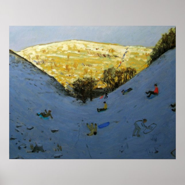 Valley and sunlit hillside Lathkill Dale Poster (Front)