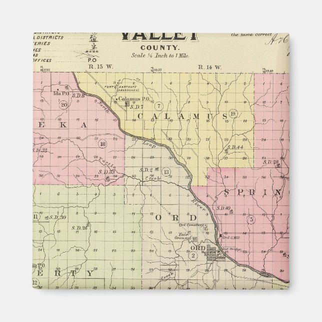 Valley County, Nebraska Magnet (Front)