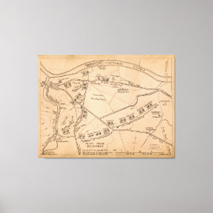 Valley Forge Encampment Map (Dec. 1777-June 1778) Canvas Print