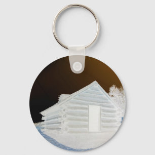 Valley Forge, Pa Cabin (colours modified) Keychain