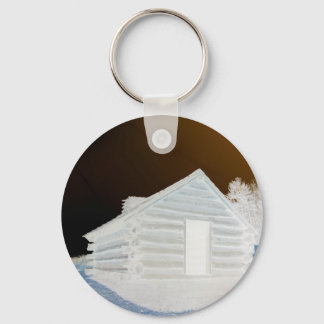 Valley Forge, Pa Cabin (colours modified) Keychain