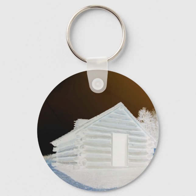 Valley Forge, Pa Cabin (colours modified) Keychain (Front)