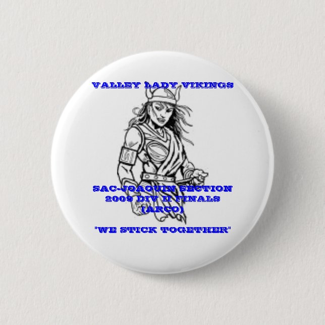 VALLEY LADY VIKINGS BUTTON (Front)