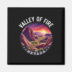 Valley Of Fire Hiking Souvenir  Magnet