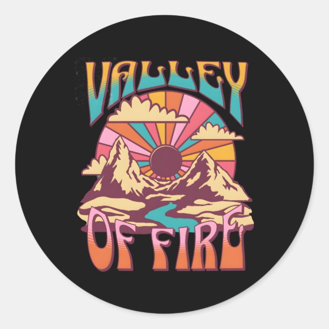 Valley Of Fire Nevada Nature Hiking Mountains Outd Classic Round Sticker (Front)