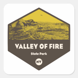Valley of Fire State Park Nevada Square Sticker