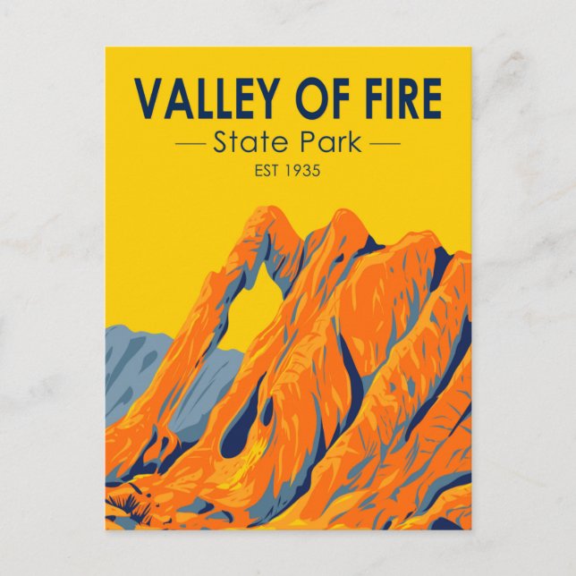 Valley of Fire State Park Nevada Vintage Postcard (Front)