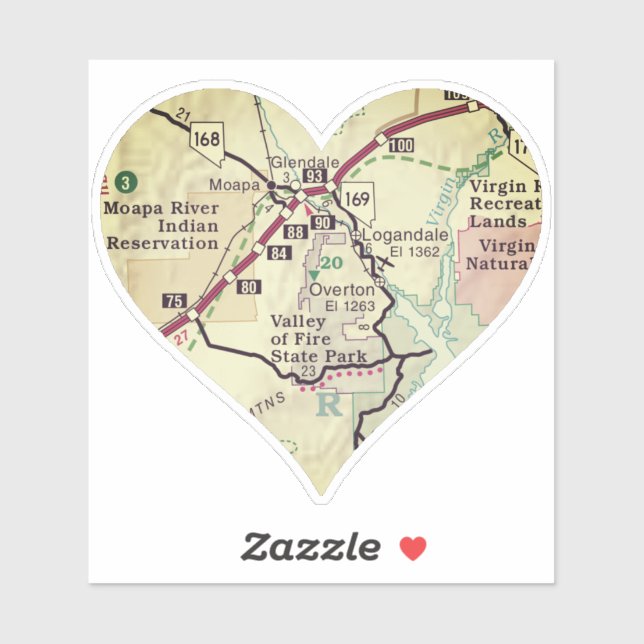 Valley of Fire State Park Vintage Map (Sheet)