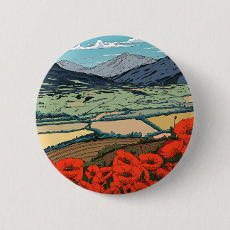 Valley of Poppies 2 Inch Round Button