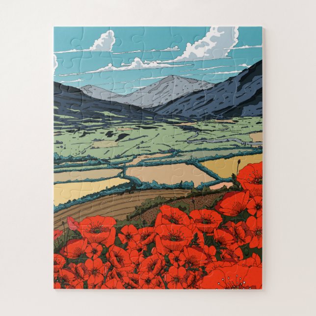 Valley of Poppies Jigsaw Puzzle (Vertical)