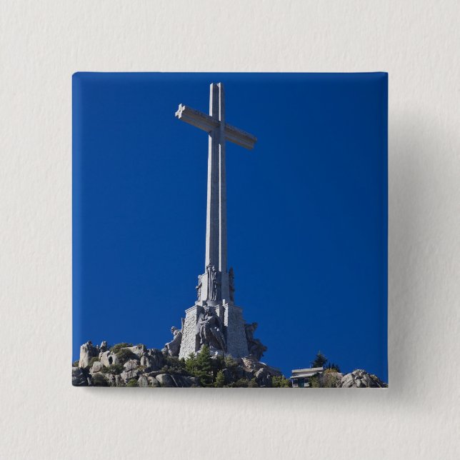 Valley of the fallen, monument 2 inch square button (Front)