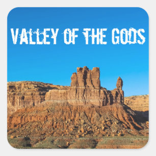 Valley of the Gods Blue Skies Butte Square Sticker