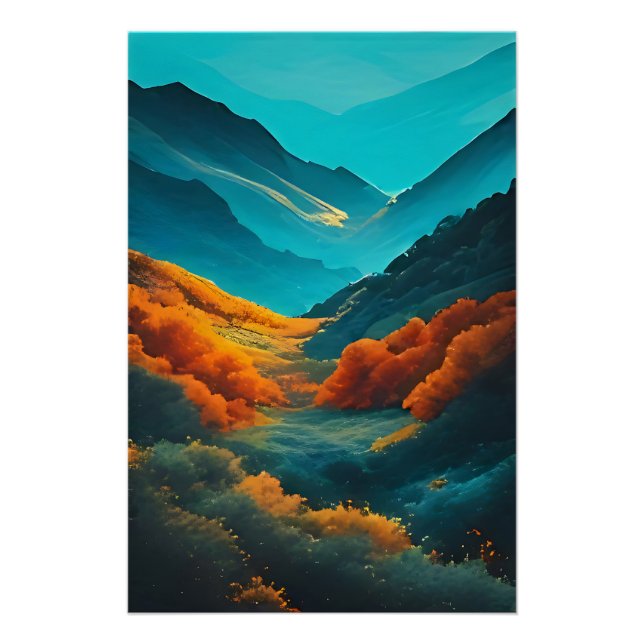 Valley of Vibrant Colors Poster (Front)