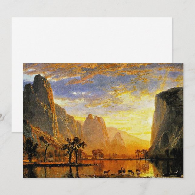 Valley of Yosemite by Albert Bierstadt Card (Front/Back)