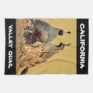 Valley Quail (California) Kitchen Towel