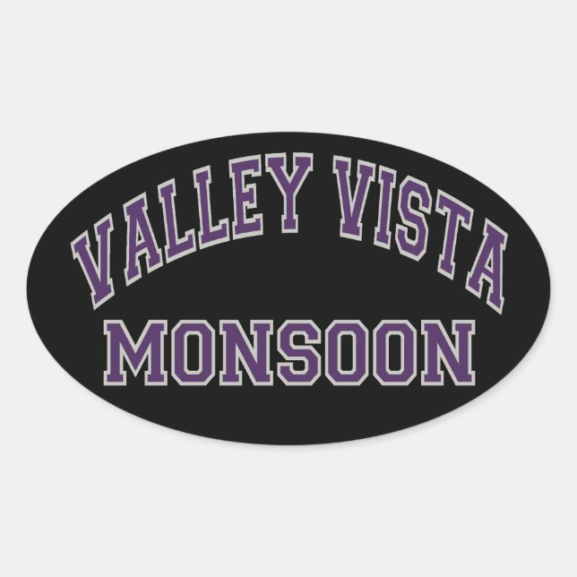Valley Vista Monsoon Oval Sticker (Front)