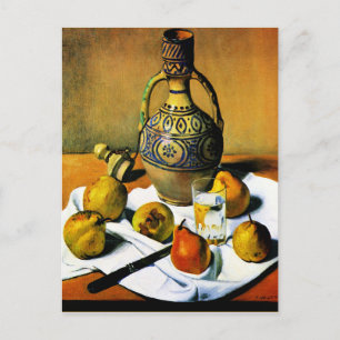 Vallotton - Moroccan Jug and Pears, fine art Postcard