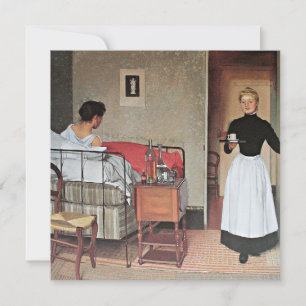 Vallotton - The Patient, fine art painting Card