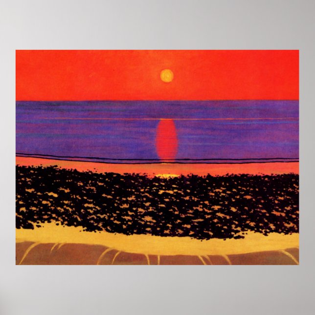 Vallotton - To Lay Down Sun with Villerville Poster (Front)