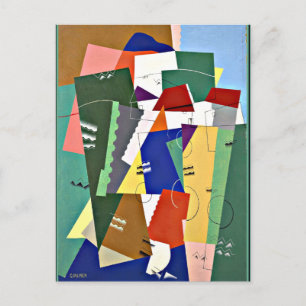 Valmier - Landscape, colourful Cubism artwork Postcard