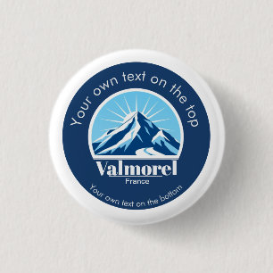 Valmorel France ski resort souvenir 1 Inch Round Button