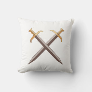 Valour Blades Emblem Throw Pillow