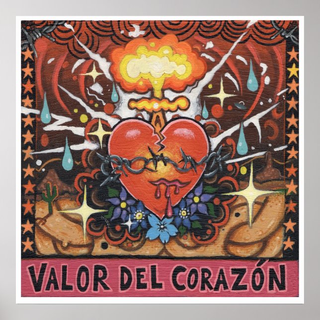 'Valour Del Corazon' art print - (pop surreal art) (Front)