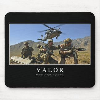 Valour: Inspirational Quote 2 Mouse Pad