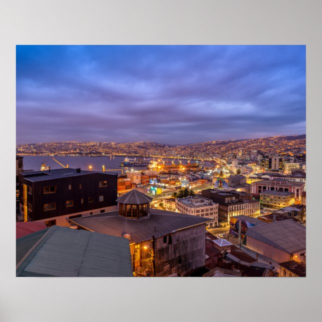 Valparaiso at Night Poster (Front)