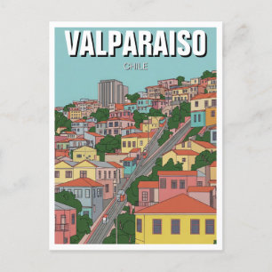 Valparaiso Chile Abstract Art Postcard