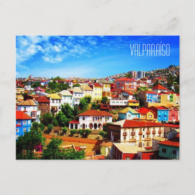 valparaíso chile view postcard (Front)