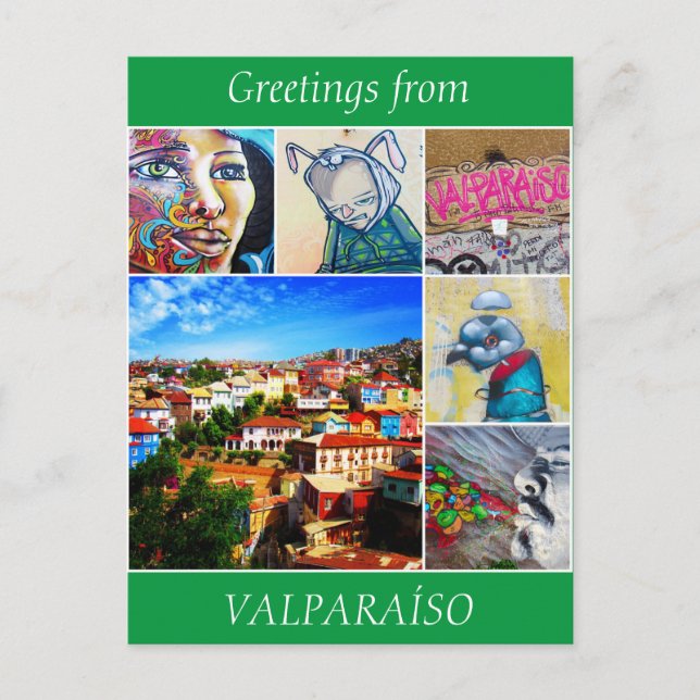 valparaíso greetings postcard (Front)