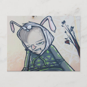 valparaíso surreal bunny postcard