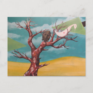 valparaíso surreal tree postcard