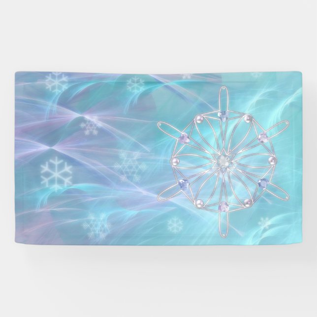 Valse de la bannière des flocons de neige (Horizontal)