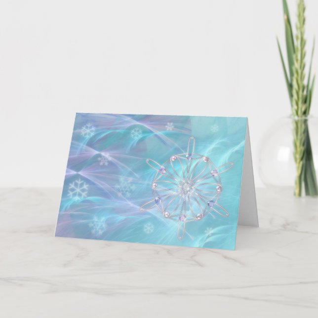 Valse de la carte de Noël des Snowflakes (Devant)