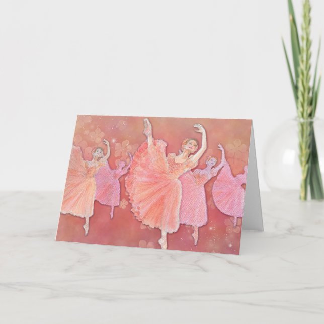 Valse de la carte de voeux de ballet de fleurs (Devant)