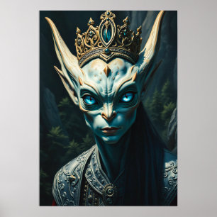 Valtharion Ancient Elf King - Dark Fantasy Poster