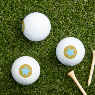 Value Golf Ball Gold with BlueStar