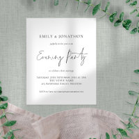 Value Script Wedding Evening Party Invitation