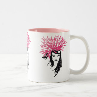 Valuegem Fusha Pink Flower Girl Mug