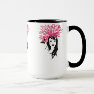 Valuegem Pink Flower Girl Mug